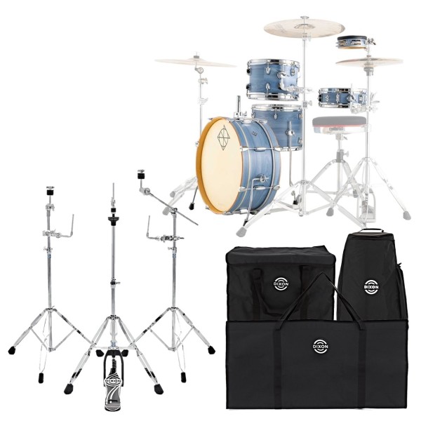 Dixon Drums 'Little Roomer' Gig Pack w/Hardware & Bags, Cerulean Frost