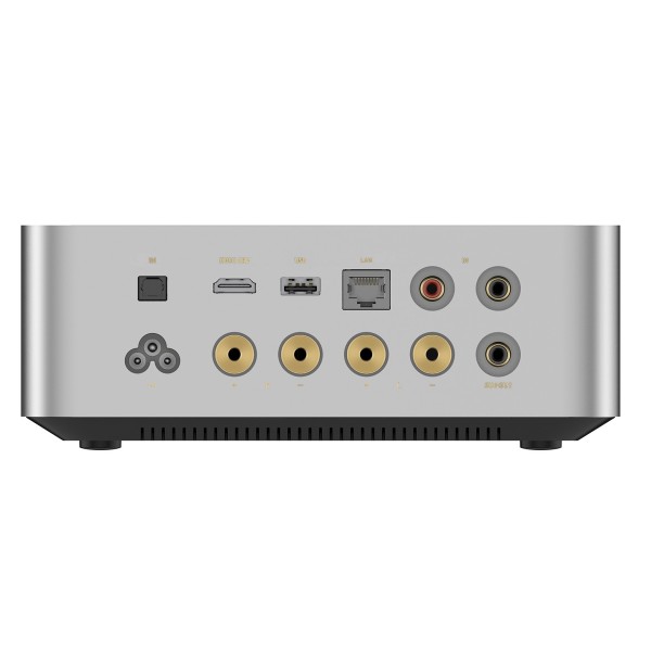 WiiM Amp Ultra Streaming Amplifier, Silver - rear 