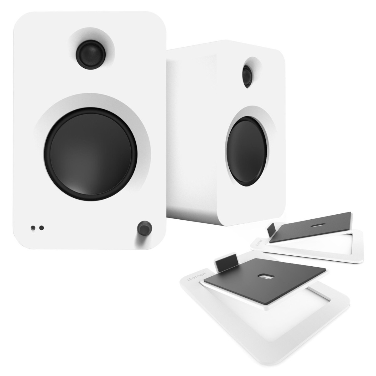 Click to view product details and reviews for Kanto Ren Powered Speakers With S6 Tilted Stands Matte White.