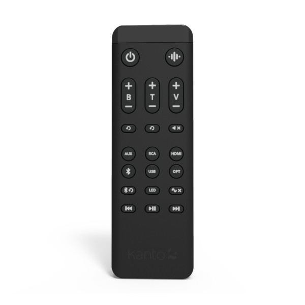 Kanto REN Powered Speakers with HDMI ARC, USB-C, and Bluetooth (Pair), Matte White - Remote Control