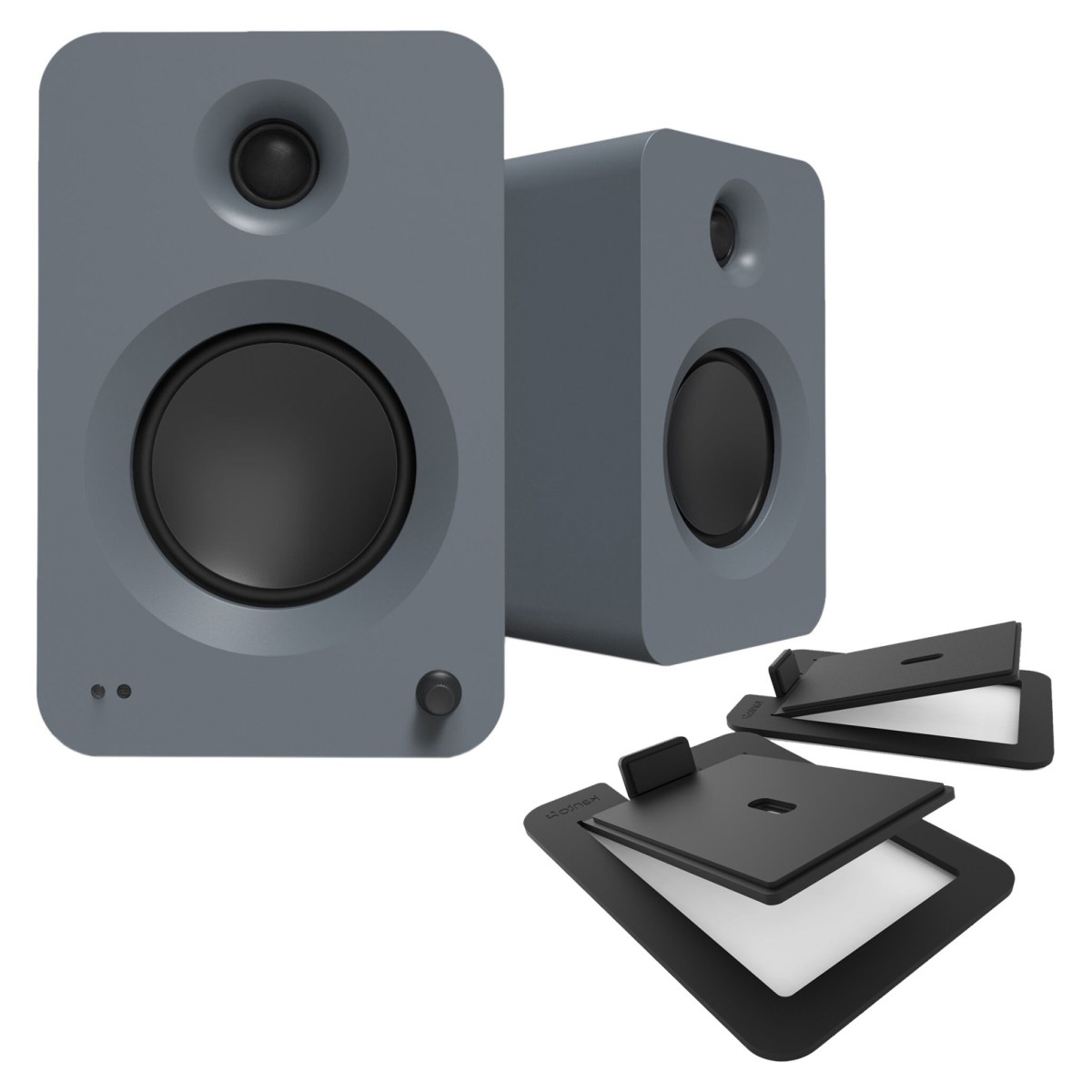Click to view product details and reviews for Kanto Ren Powered Speakers With S6 Tilted Stands Matte Grey.