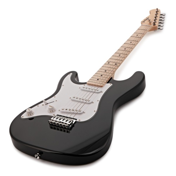 Antiquity St1 Mini 3/4 Size Left Handed Electric Guitar, Black