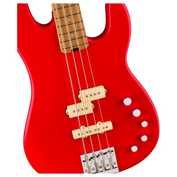 Charvel Pro-Mod Bass SD PJ Iv Mah Satin Ferrari Red Bass Guitar - body 