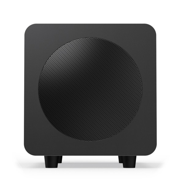 Kanto SUB6 Vinyl Subwoofer, Black - Front