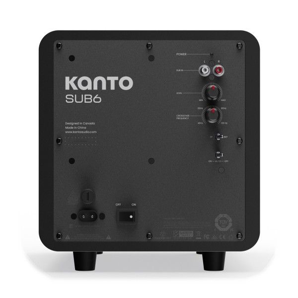 SUB6 Vinyl Subwoofer, Black - Rear