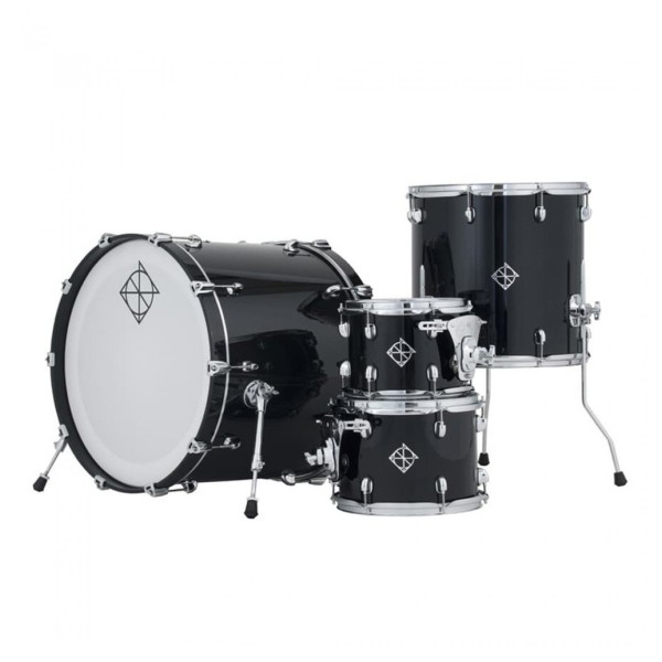 Dixon Cornerstone Hybrid 22'' Drum Kit w/Hardware & Steel Snare, Piano Black Gloss