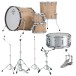 Dixon Cornerstone Hybrid 22'' Drum Kit w/Hardware & Steel Snare, Natural Maple Gloss