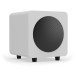 Kanto SUB6 Vinyl Subwoofer, Matte White - Angled 2