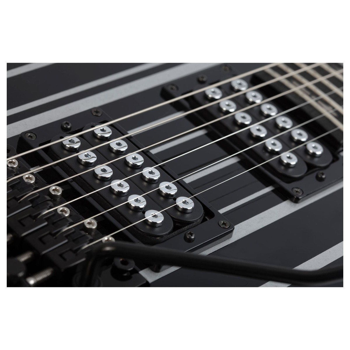 Schecter Synyster Gates Estándar, Negro con rayas plateadas - Ex Demo ...