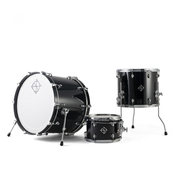 Dixon Cornerstone Hybrid 22'' Drum Kit w/Hardware & Steel Snare, Piano Black Gloss