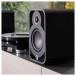 Q Acoustics Q 5010 Bookshelf Speakers, Satin Black (Pair) Lifestyle View