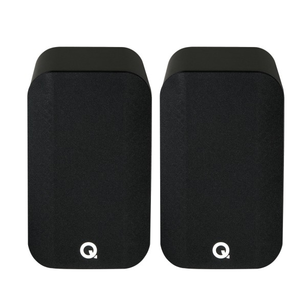 Q Acoustics Q 5010 Bookshelf Speakers, Satin Black (Pair) Front View 3