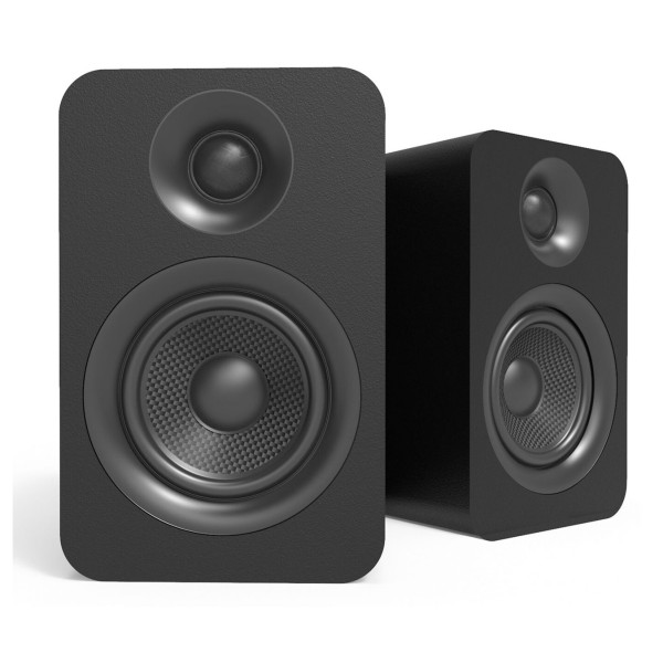 Kanto YU Passive 4-Inch Speakers, Matte Black - Angled