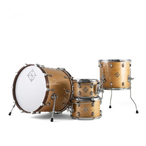 Dixon Cornerstone Hybrid 20'' Drum Kit w/Hardware & Steel Snare, Natural Maple Gloss