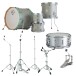 Dixon Batería Cornerstone Hybrid 22'' con herrajes y acero Snare, Gris cemento satinado