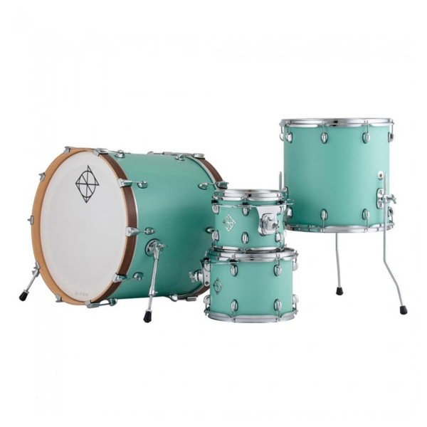 Dixon Cornerstone Hybrid 22'' Drum Kit w/Hardware & Steel Snare, Satin Neo-Mint