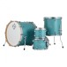 Dixon Cornerstone Hybrid 22'' Drum Kit w/Hardware & Steel Snare, Satin Quetzal Blue