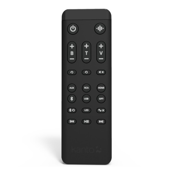 Kanto REN Powered Speakers with HDMI ARC, USB-C, and Bluetooth, Matte Black - Remote Control