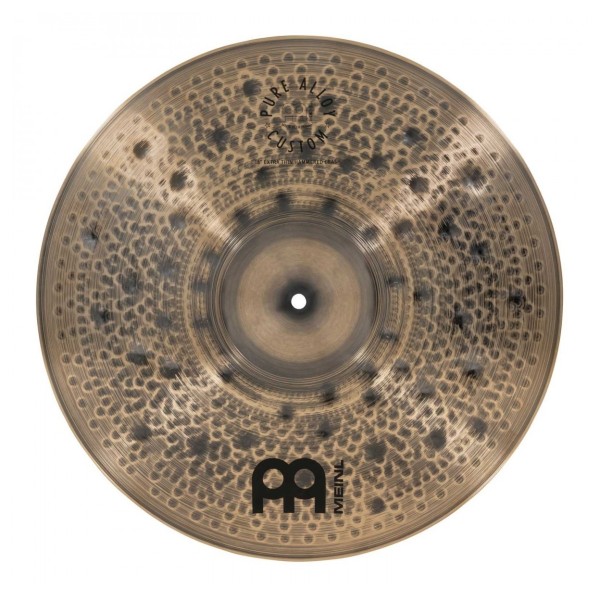 Meinl Pure Alloy Custom 18" Extra Thin Hammered Crash & Gear4music Boom Arm Stand, Black