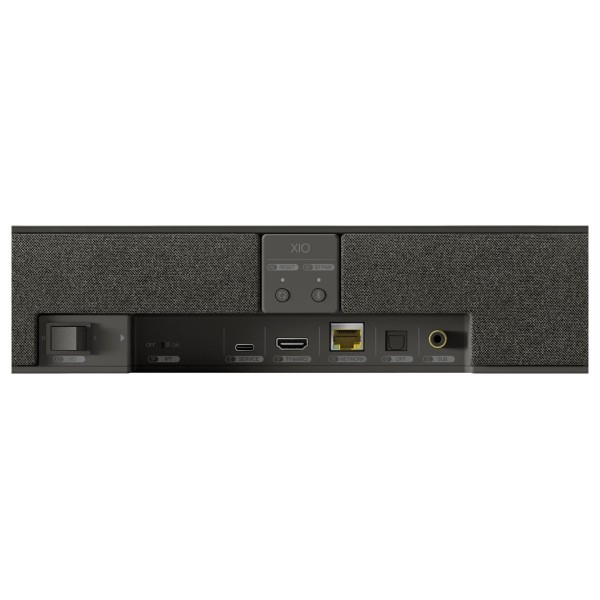 KEF XIO Soundbar, Slate Black -connections 