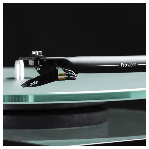 Pro-Ject T1 EVO Phono Turntable, Black - Tonearm and Ortofon OM10 Cartridge