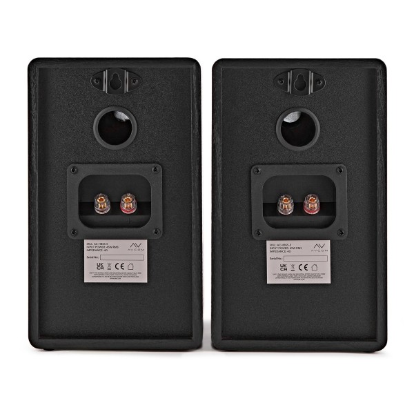 AVCOM 5" Bookshelf Speaker Pair, Black