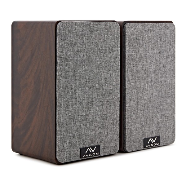 AVCOM 5" Bookshelf Speaker Pair, Walnut