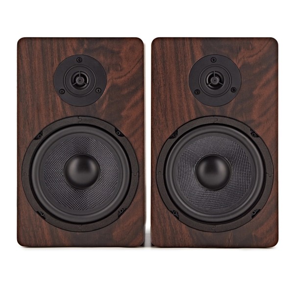 AVCOM 6" Bookshelf Speaker Pair, Walnut