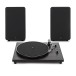 AVCOM Turntable and Active Speaker System, Black