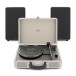 AVCOM Cream Suitcase Turntable With White Active Speakers Bundle