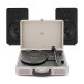 AVCOM Suitcase Turntable with Active Speakers, Cream & Black
