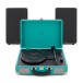 AVCOM Green Suitcase Turntable With White Active Speakers Bundle