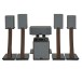 AVCOM Surround Speaker System Builder, Walnut