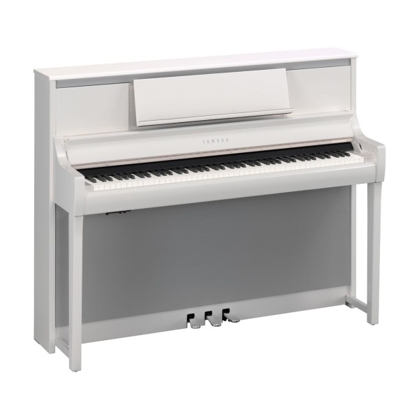 Yamaha CSP 295 Digital Piano, Polished White - Angle