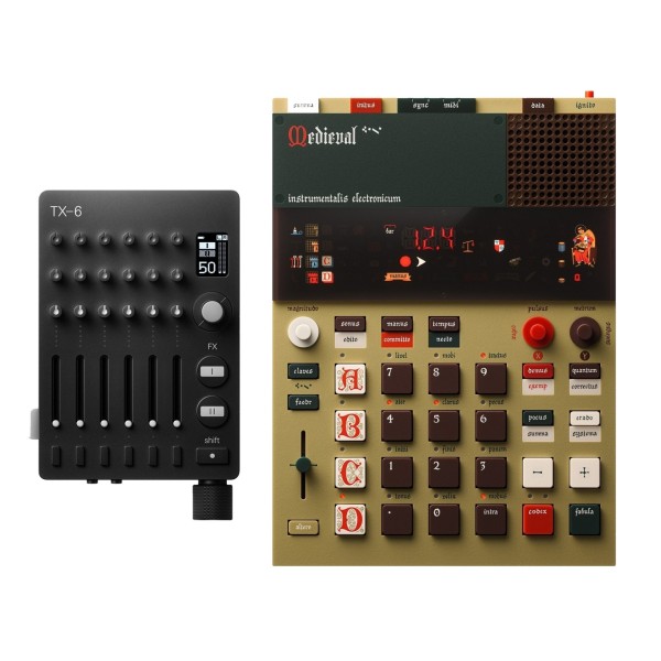 Teenage Engineering TX-6 Ultra-Portable Mixer Black, With EP-1320 Medieval - Bundle