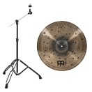 Meinl Pure Alloy Custom 20" Extra Thin Hammered Crash & Gear4music Boom Arm Stand, Black