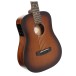 Cort Earth GO Mini Dreadnought, Open Pore Brown Burst - BODY DETAIL