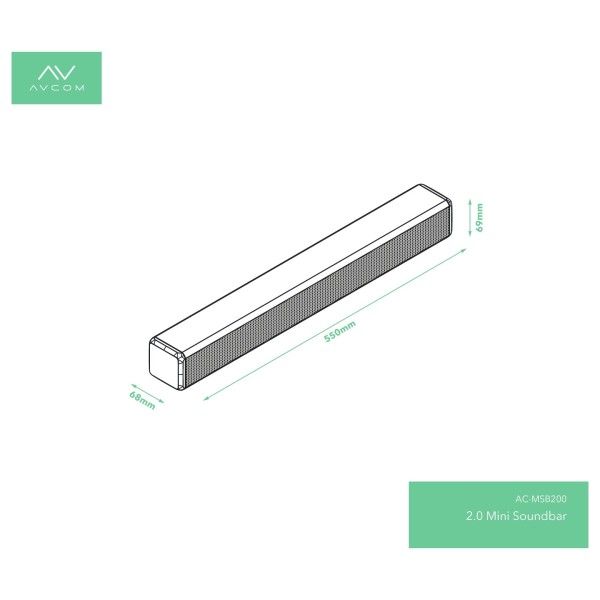 AVCOM 2.0 Mini Soundbar