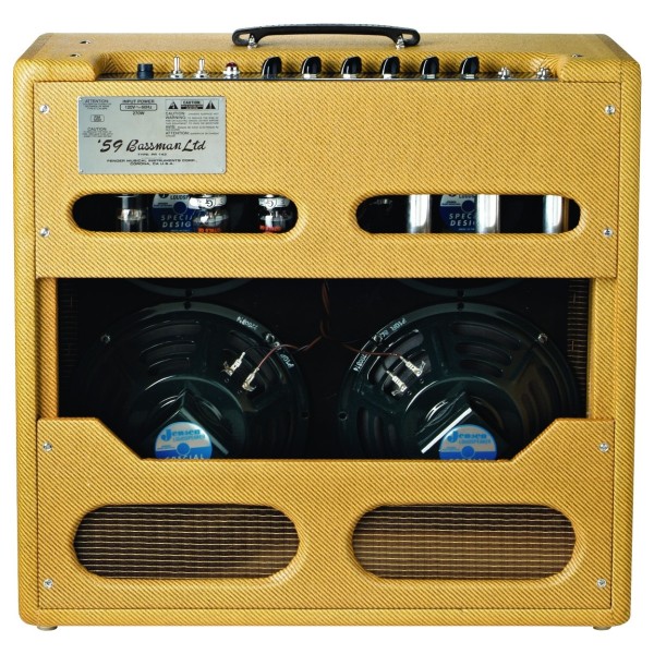 Fender 59 Bassman LTD Valve Guitar Amp, Lacquered Tweed - REAR