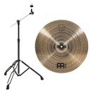 Meinl Pure Alloy Custom 18'' Medium Heavy Crash Cymbal & Gear4music Boom Arm Stand, Black