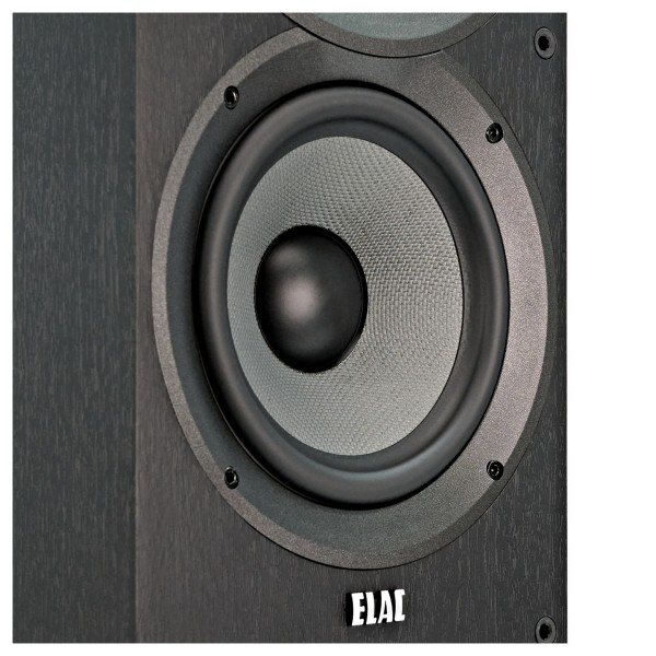 ELAC Debut F6.2 Vinyl Floorstanding Speaker (Pair), Black Ash - driver 