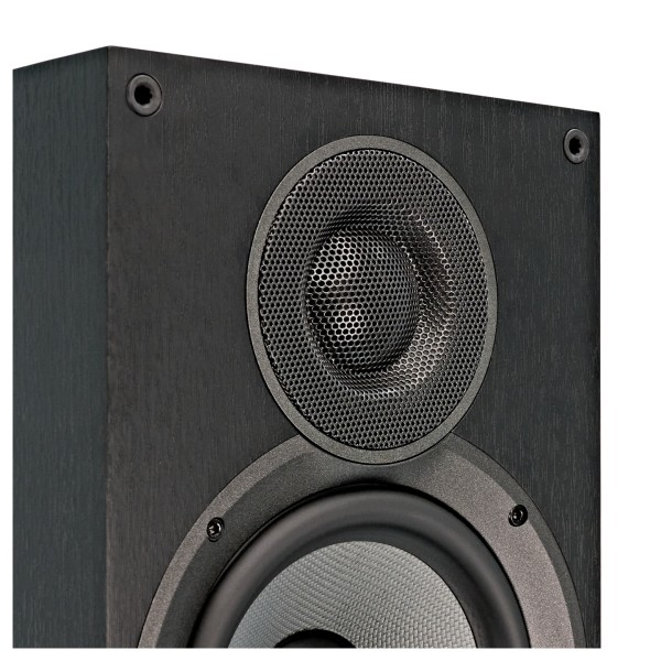 ELAC Debut F6.2 Vinyl Floorstanding Speaker (Pair), Black Ash - tweeter 