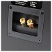 ELAC Debut F6.2 Vinyl Floorstanding Speaker (Pair), Black Ash - terminals 