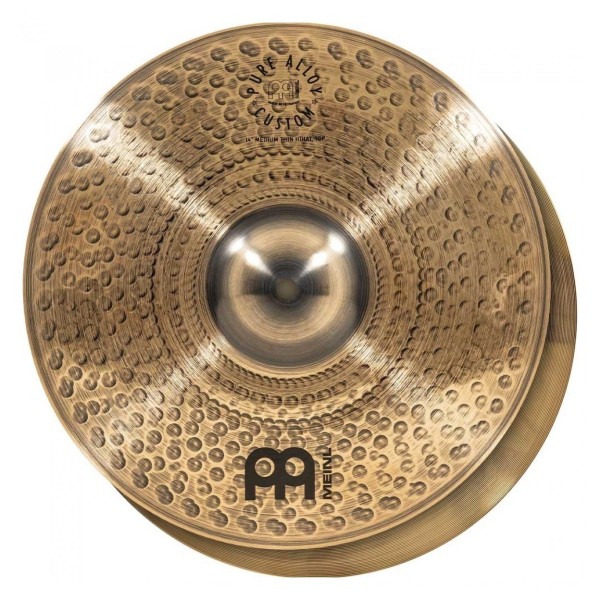 Meinl Pure Alloy Custom 14" Medium Thin Hi-Hats & Heavy Duty Two-Leg Hi-Hat Stand by Gear4music