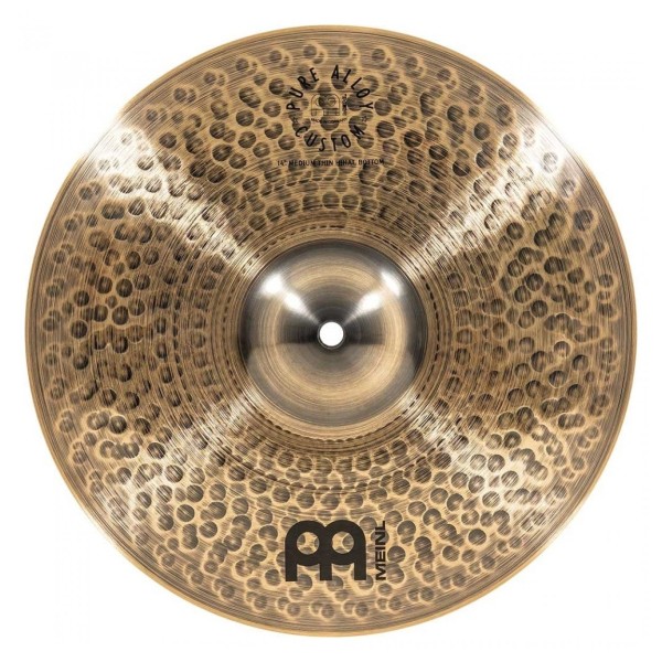 Meinl Pure Alloy Custom 14" Medium Thin Hi-Hats & Heavy Duty Two-Leg Hi-Hat Stand by Gear4music
