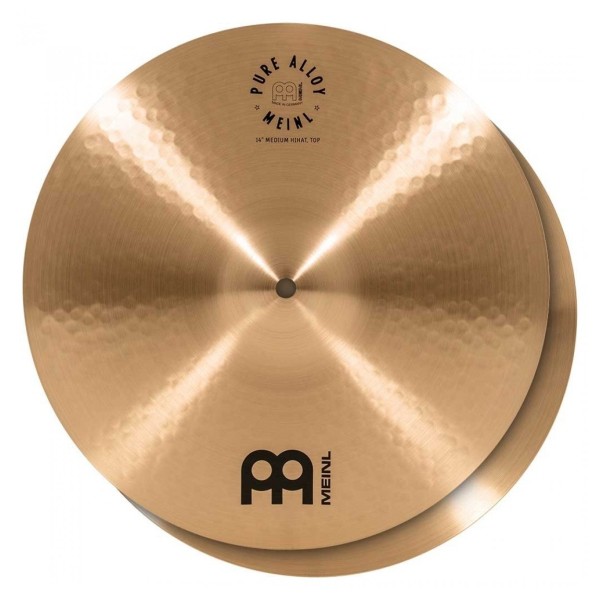 Meinl Pure Alloy 14" Medium Hi-Hats & Heavy Duty Two-Leg Hi-Hat Stand by Gear4music