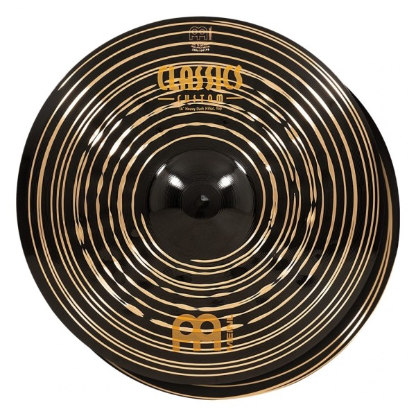 Meinl Classics Custom Dark 14" Heavy Hi-Hats & Heavy Duty Two-Leg Hi-Hat Stand by Gear4music