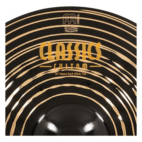 Meinl Classics Custom Dark 14" Heavy Hi-Hats & Heavy Duty Two-Leg Hi-Hat Stand by Gear4music
