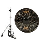 Meinl Classics Custom Dark 15'' Hi-Hats & Heavy Duty Two-Leg Hi-Hat Stand by Gear4music