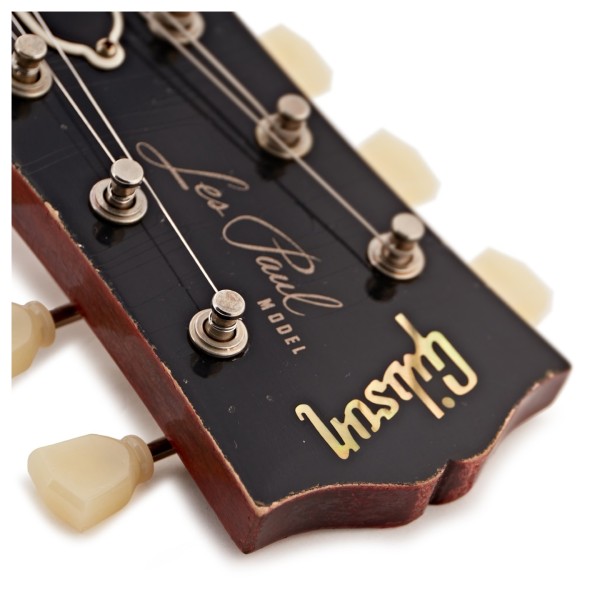 Gibson Custom 1958 Les Paul Standard Reissue Light Aged, Lemon Burst #84438 - HEADSTOCK LOGO